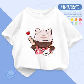 2086#女童T恤短袖2025夏季新款儿童纯棉爆款上衣夏装中童洋气休闲