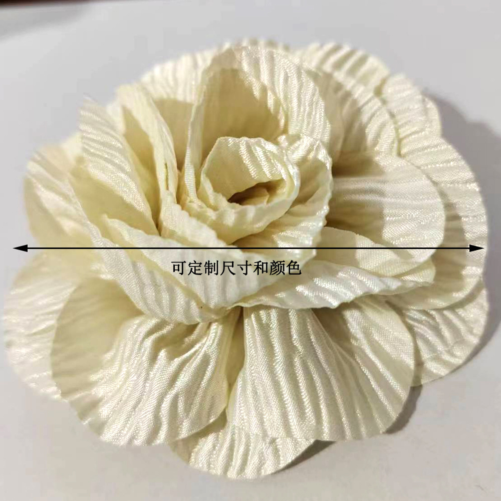 定制花朵 手工条纹压绉布艺卷花朵 diy头饰花瓣可定制颜色尺寸