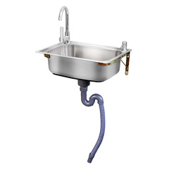 Kitchen size wall-mounted stainless steel single sink dishwashing basin for home use, dishwashing and vegetable washing, handwashing pool basin with stand