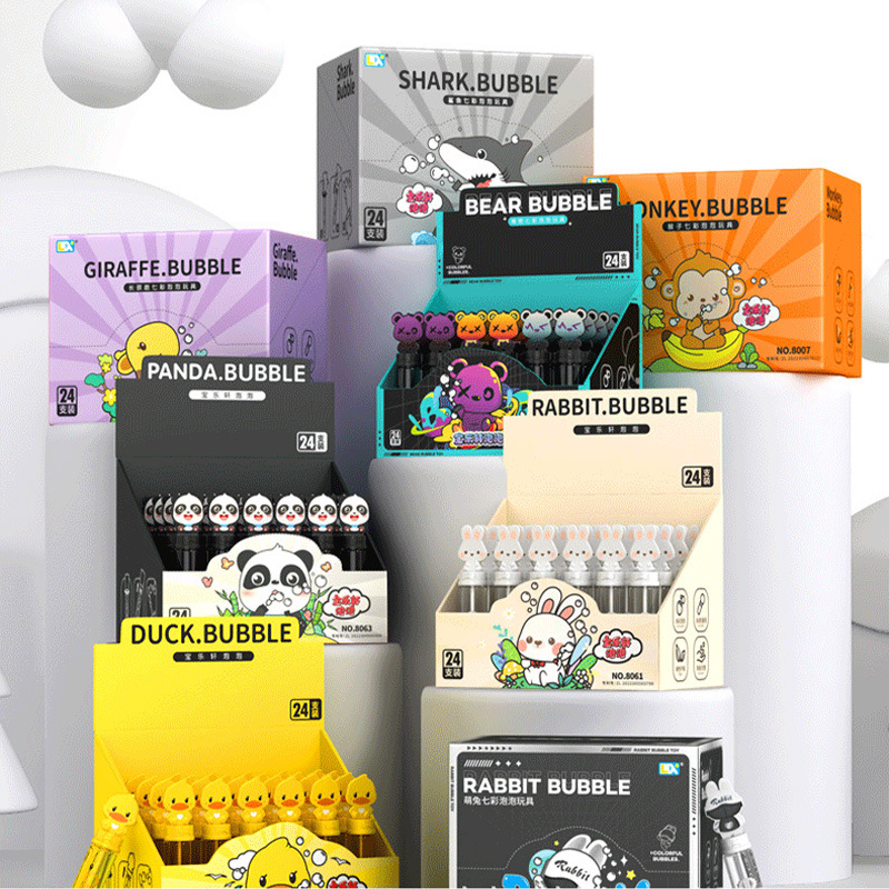 Palo de burbujas de dibujos animados para niños, juguetes de agua de burbujas, regalos de jardín de infantes, niños, bebés, niñas, suplementos, accesorios de fotografía