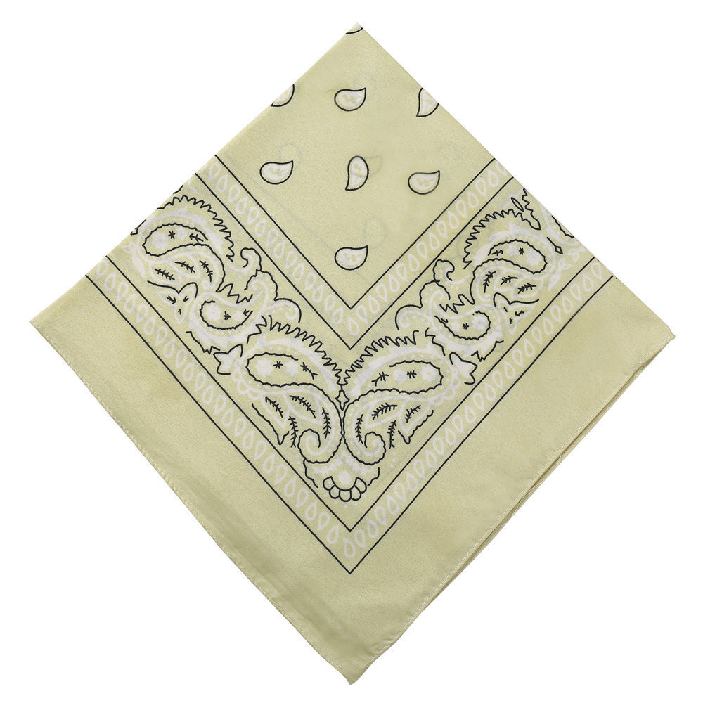 Квадратный шарф с цветком кешью, кремовый