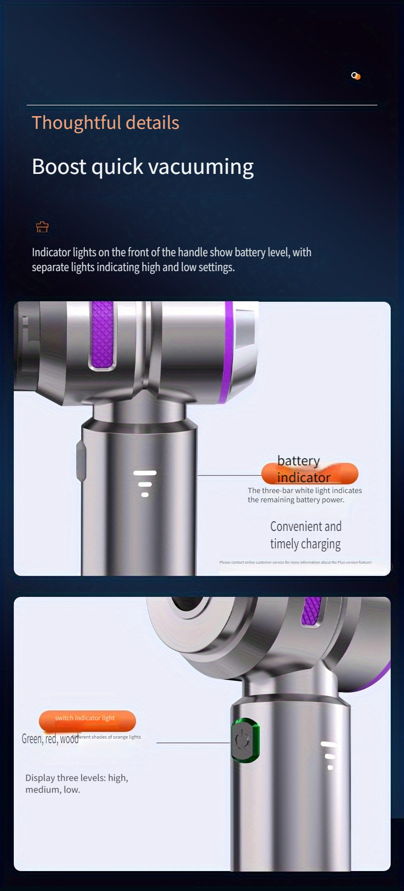 Car-Mounted High-Suction Vacuum Cleaner with Wireless Power Display, Portable Brushless Motor, Household Handheld Dust Remover and Blower