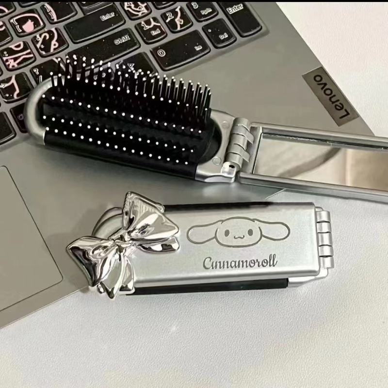 キュートでクリエイティブなフリップトップ折りたたみエアバッグコームミニポータブルミラーコームオールインワンエアクッションマッサージコーム女性用|undefined