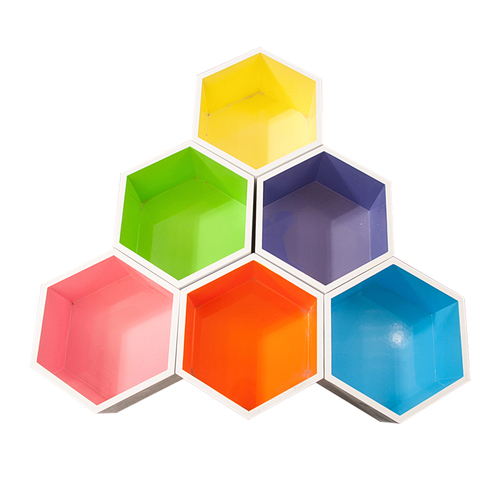 Wholesale hexagonal storage rack wall decoration creative grid wall cabinet shelf wall hanging rack background wall diamond honeycomb