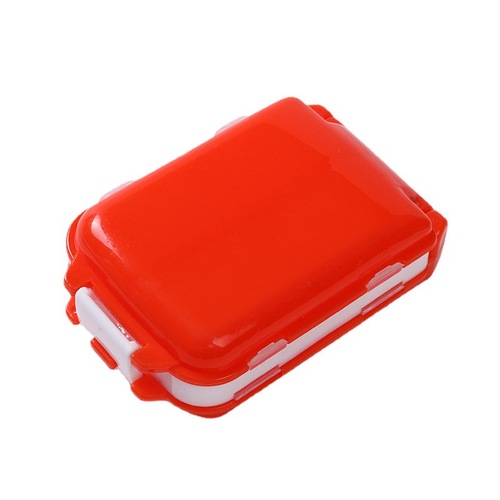 Foldable portable three-section pill box with 8 compartments mini storage box, portable one-week small pill box, jewelry box, divided pill box