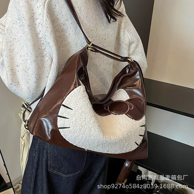 Capacious shoulder bag, underarm bag, extra large one-shoulder bag, high-end