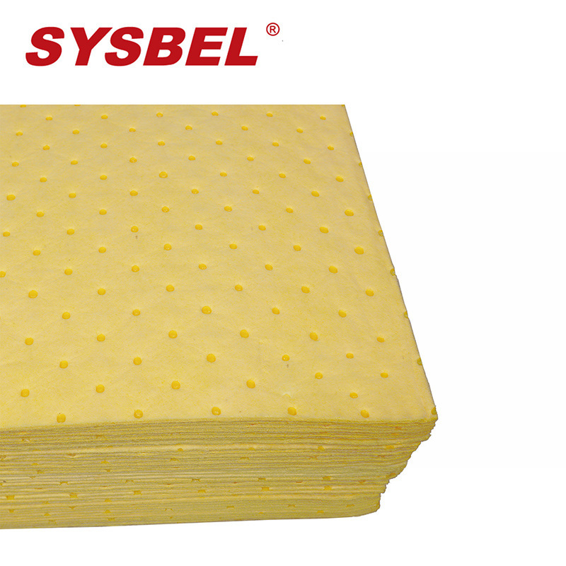 黄色化学品液体吸附棉 吸液棉吸液垫 超强吸附力 危险液体专用棉