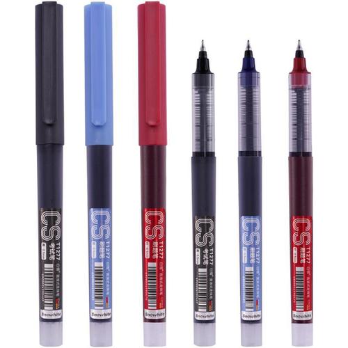 Sijin straight liquid ball pen wholesale student quick-drying gel pen CS pen tip signature pen large capacity brush question pen