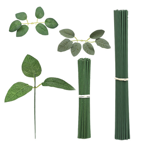 Simulated lead wire coated flower pole, soap flower hydrangea flower arrangement pole, making accessories DIY handmade flower pole