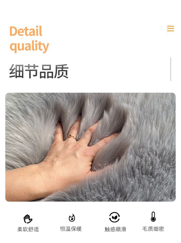 New Chinese-Style Large Red Chair Cushion, Faux Cashmere Door Mat, High-End Blue Carpet for Living Room Decoration and Grand Opening