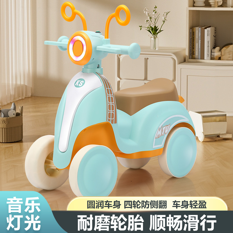 Wholesale Children's Scooter Toy Car, Sliding Car, Yo-Yo Car, Light and Music Balance Car, Four-Wheeler for Children