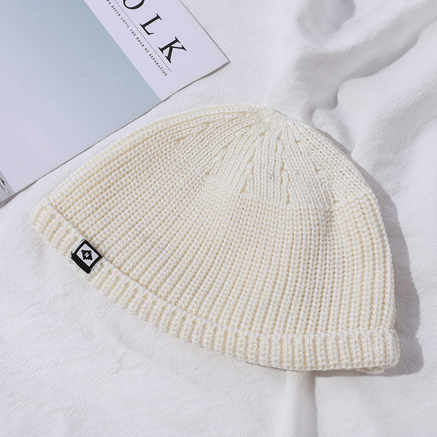 Knitted Beanie Hat For Men Warm Winter Hat Casual Style Solid Colour_voghion.com