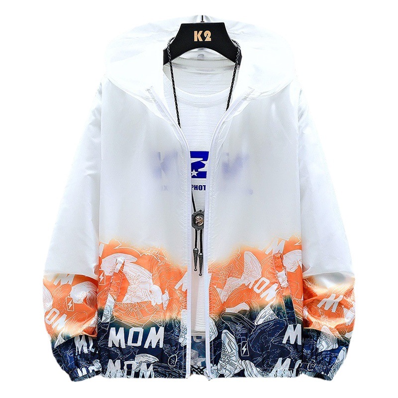 New Sun Protection Clothing for Men, Summer Skin Clothing, Fashionable Splicing, Breathable Men's Sun Protection Clothing, Fishing Jacket