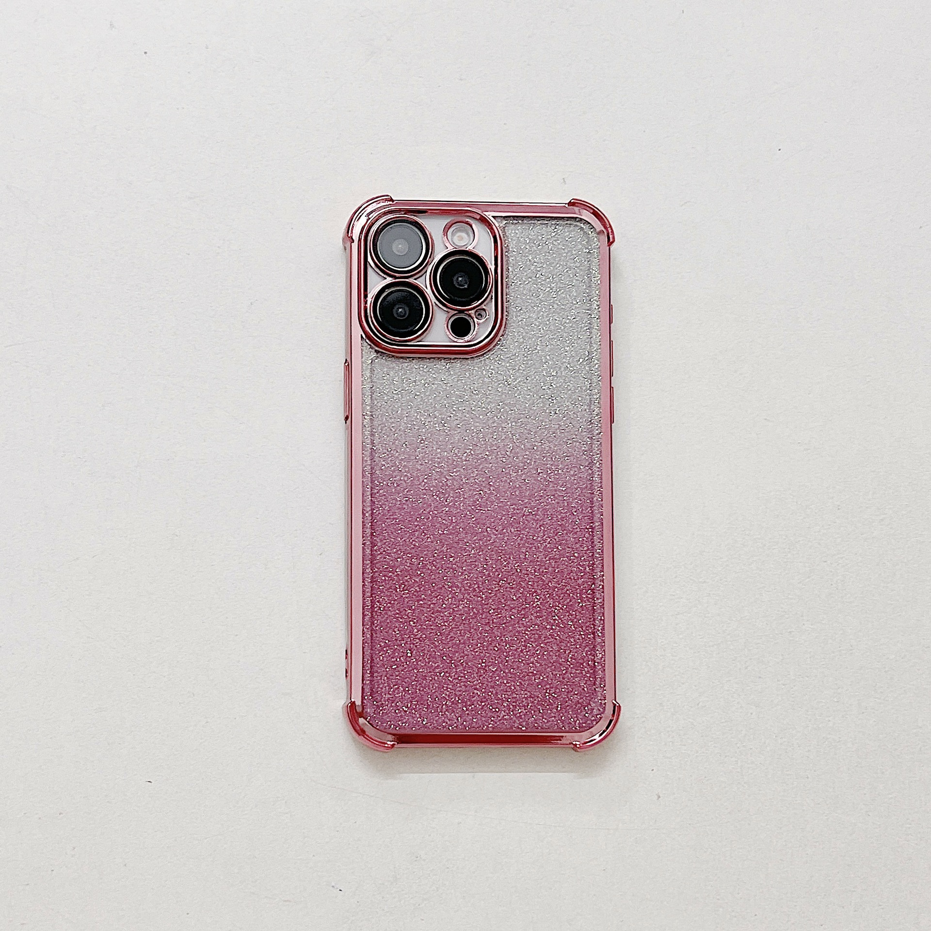 Glitter Protective Phone Case For Iphone With Transparent Lens Film_voghion.com