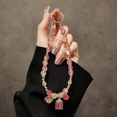 金箔琉璃國風招財手機掛繩精品手作手機掛繩時尚短款手腕手提掛鏈