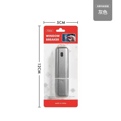 Breaker, Multifunctional Safety Hammer, Aluminum: Qəza çəkici - static-window-breaker-grey-blister-pack