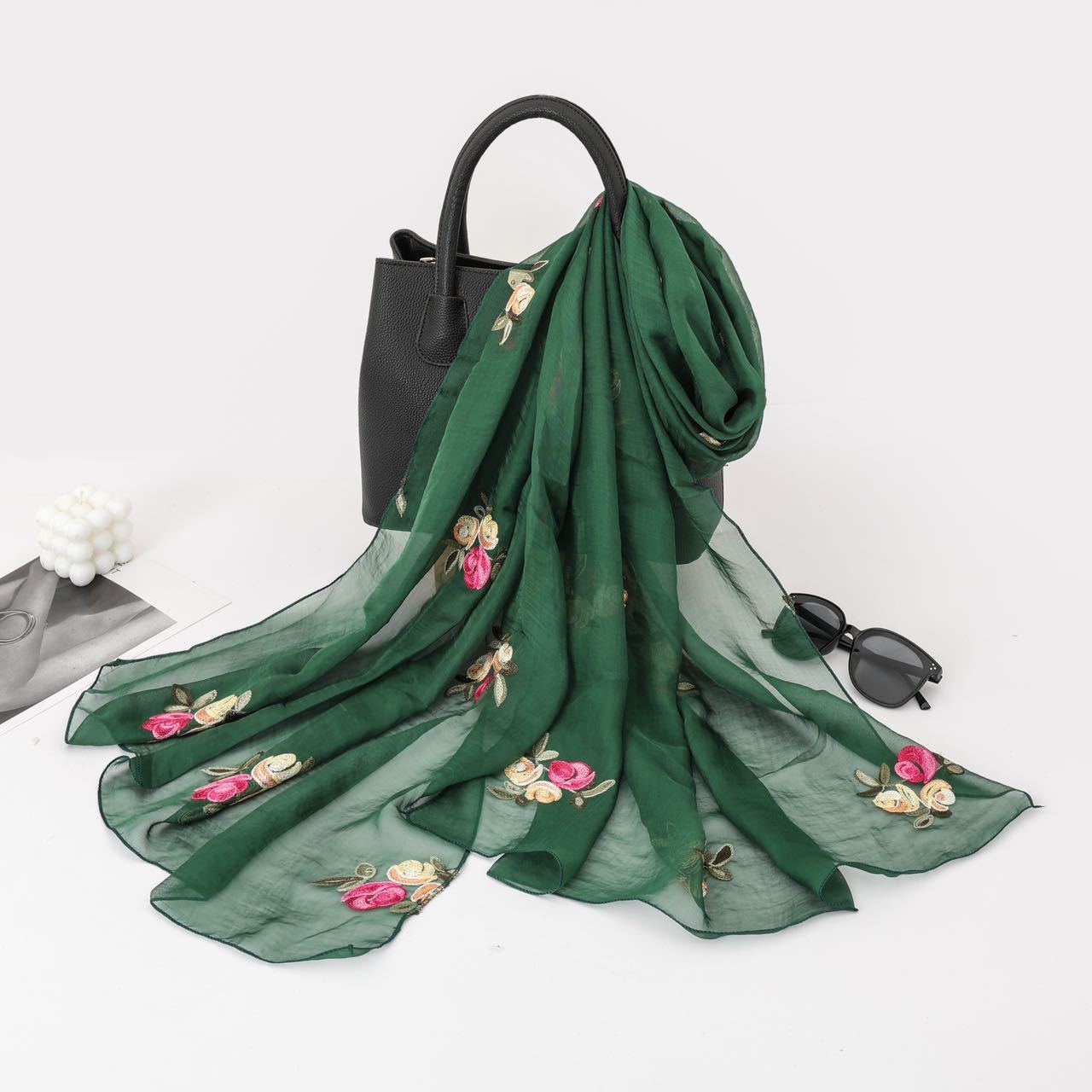 다크그린(3꽃 쉬폰)