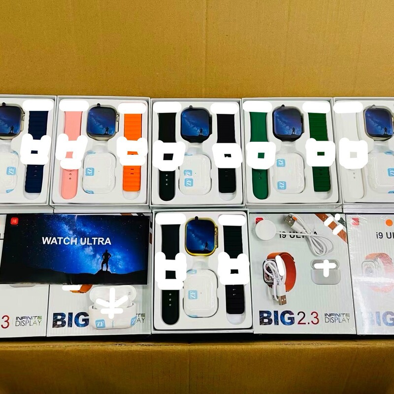 New i9ultra/i8ultra 2-in-1 Smart Watch Bluetooth headset with double strap original high quality