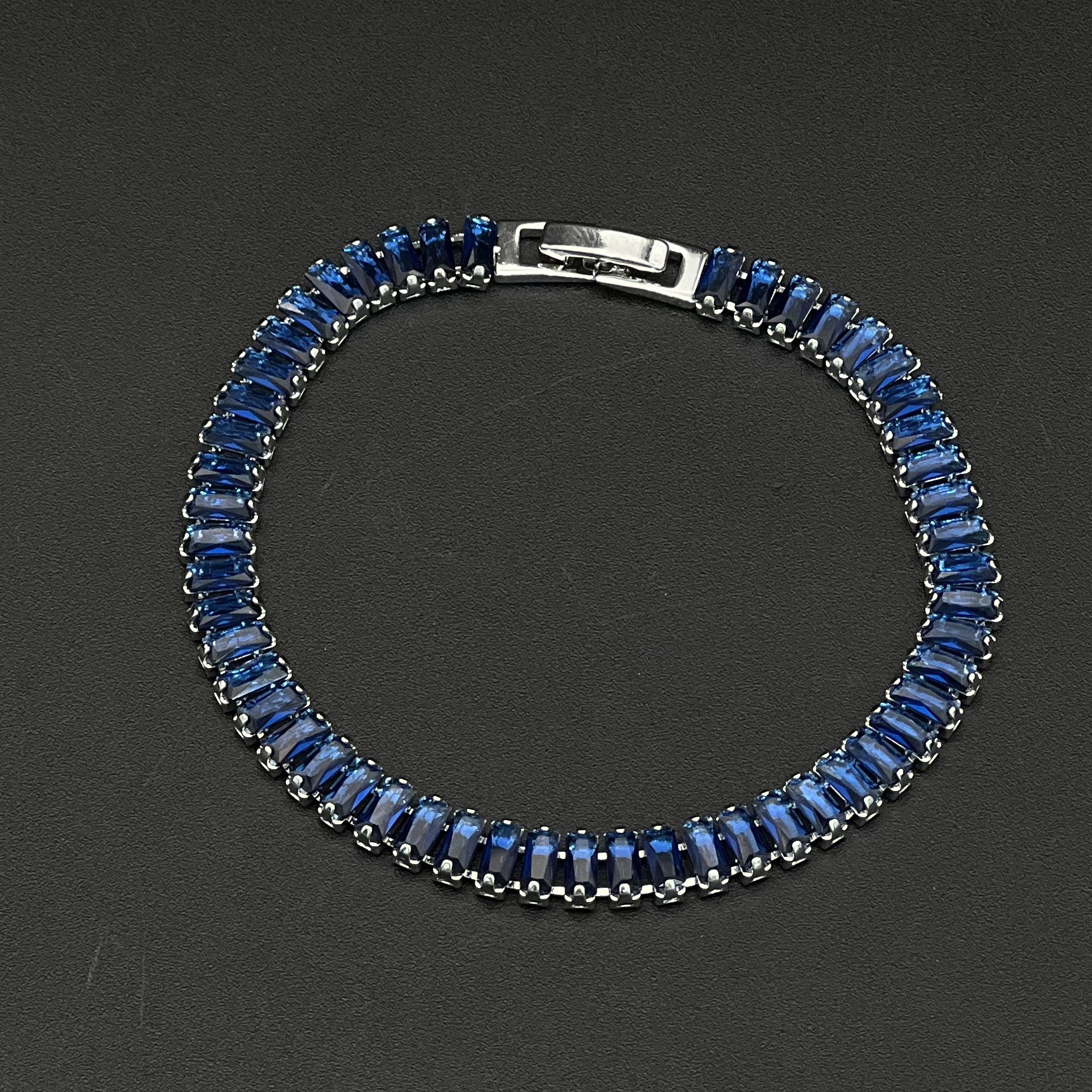 Hot-Selling Zicon 2.5*5mm Single Row Rectangula Full Diamond Tennis Multi-Colo Bacelet Coss-Bode_voghion.com