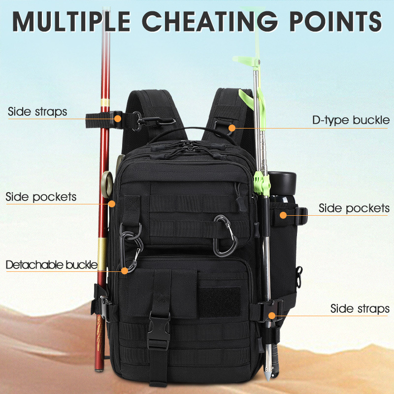 Cross-Border New Tactical Backpack, New Outdoor Fishing Bag, Travel Crossbody Chest Bag, Urban Outdoor Hiking Sports Bag
