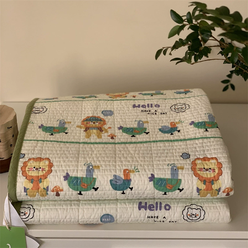 Детская кроватка из хлопка, простыня с рисунком, 1,5 м