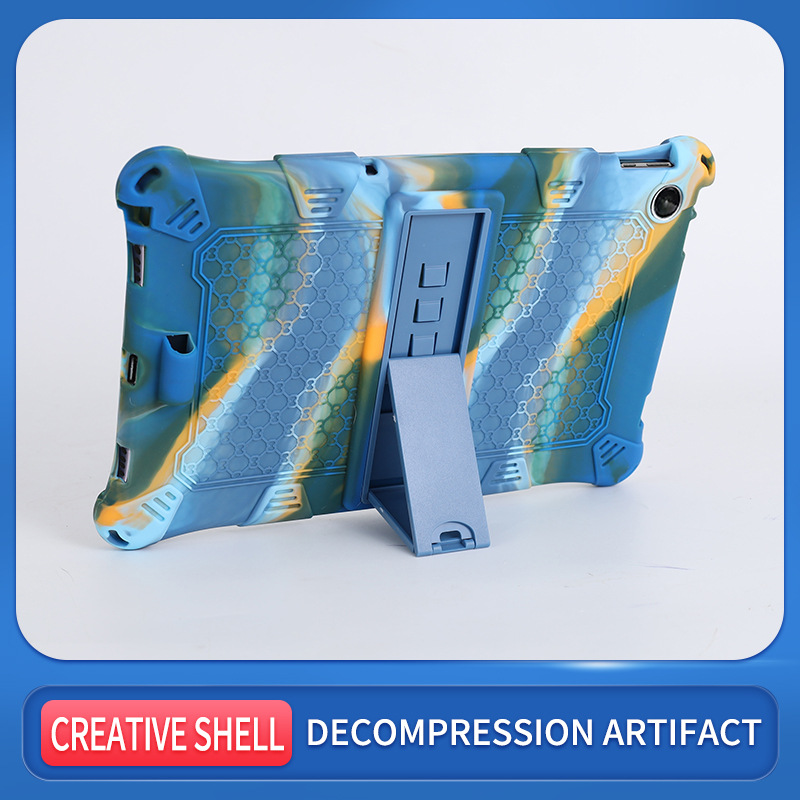 Applicable to Lenovo Tab M10 3 generation 10.1-inch retro pattern protective case Tab M10 3 generation TB-328F rubber case