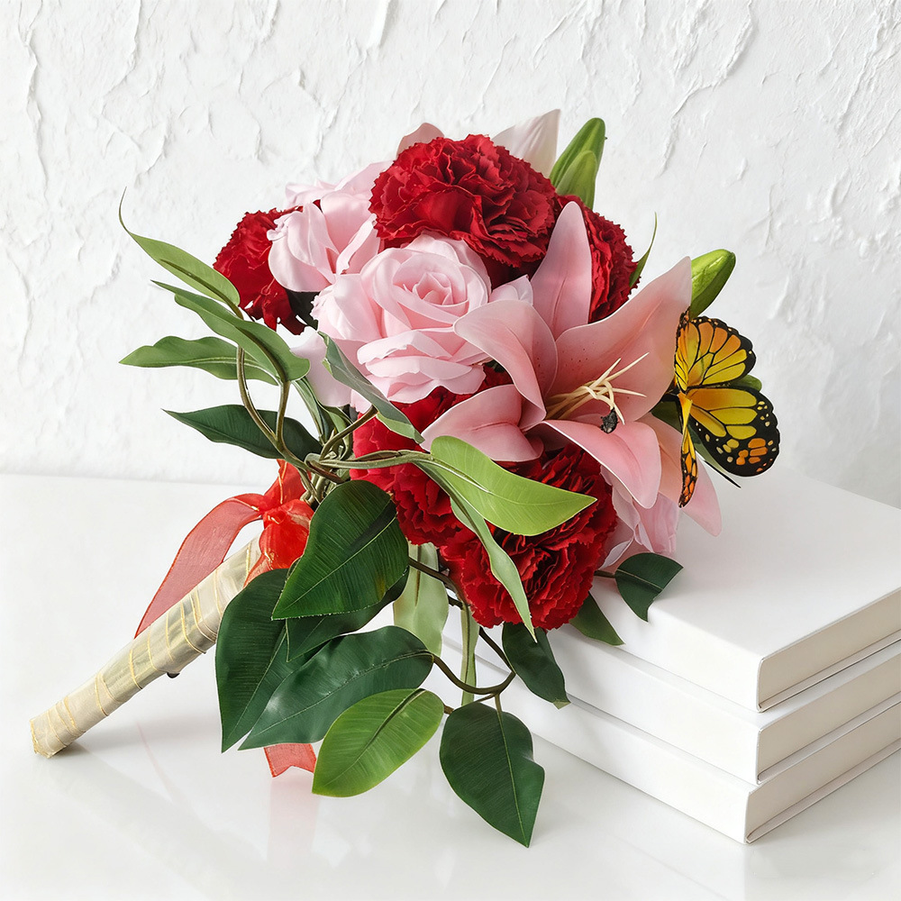 Lilium claveles colgantes de pared decoración puerta colgantes de mano flores decoración del hogar props de fotografía 2025 Amazon transfronterizo