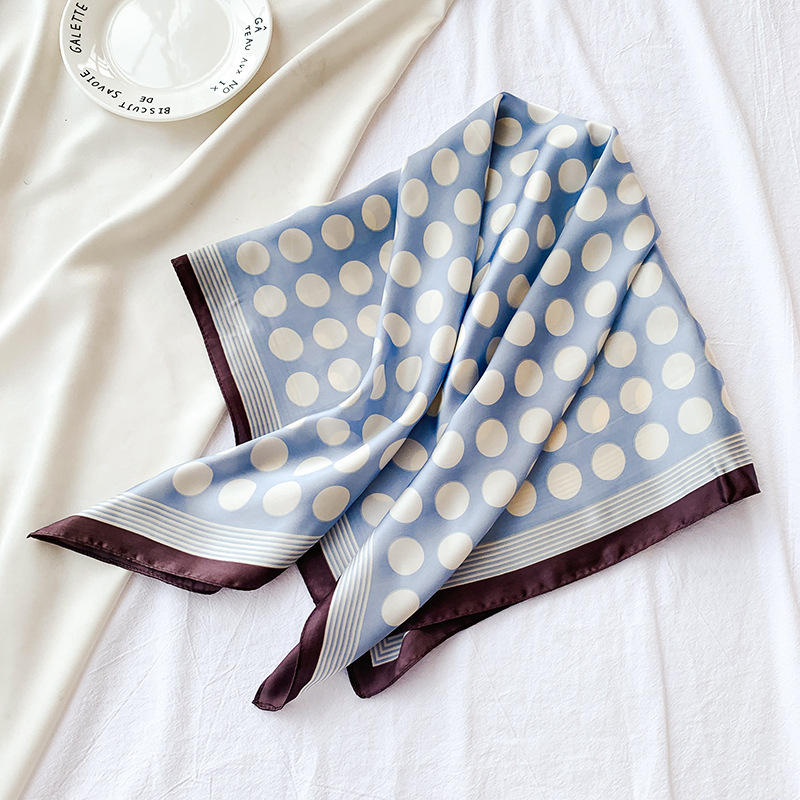 50g Weight Silk Scarf Classification Daily, Street Occasion Polyester Material Polka Dots Pattern Spring&Summer Season Women's Gender Elegant, Basic, Simple Style Style Women's Elegant Basic Simple Style Polka Dots Polyester Silk Scarf 11