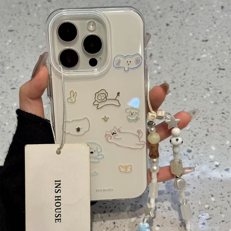 Color lines cat small animal application iphone16promax Apple 15pro phone case 14 new 13