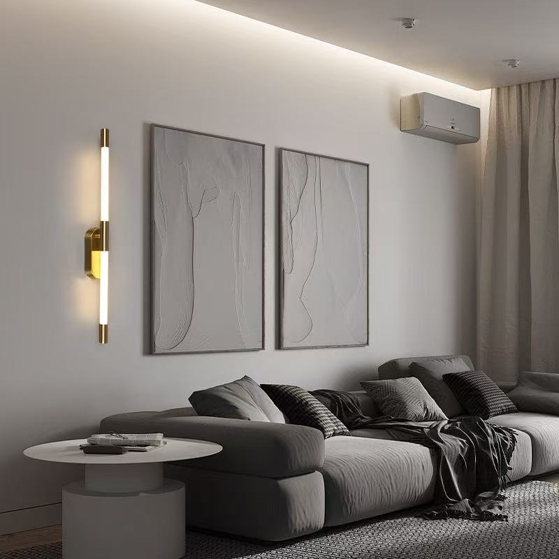 Moderno minimalista lámpara de pared larga hotel pasillo de fondo pared dormitorio cabezal de cama personalidad creativa LED lámpara de pared transfronteriza