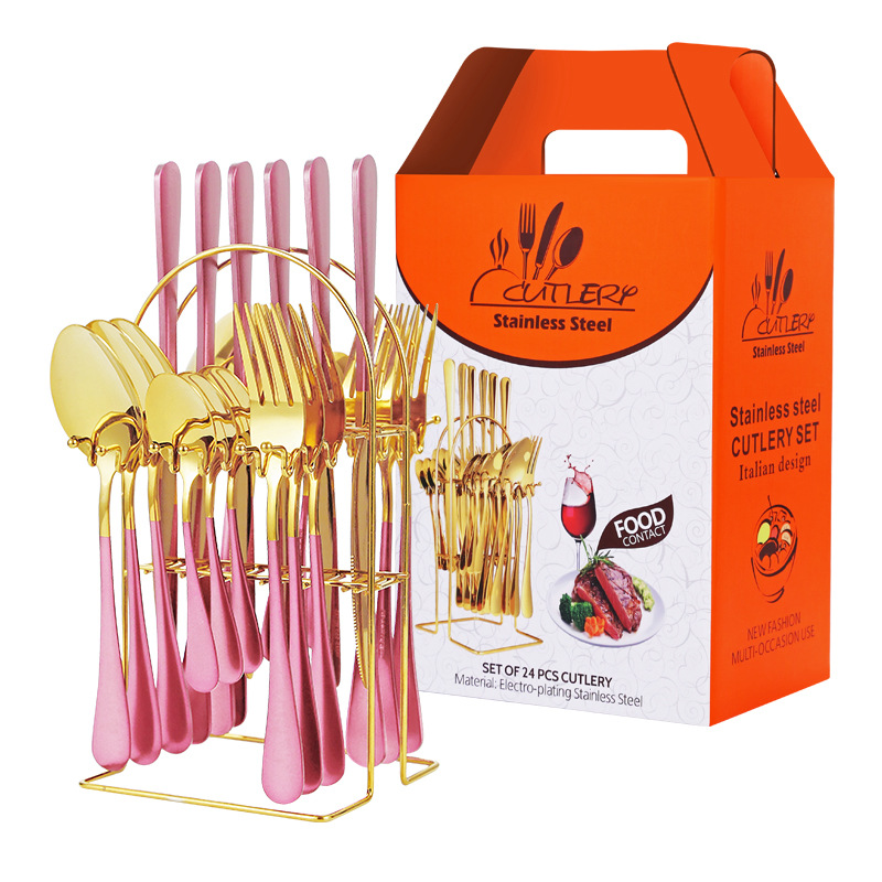 핑크 골드 24PC-빨간색 상자