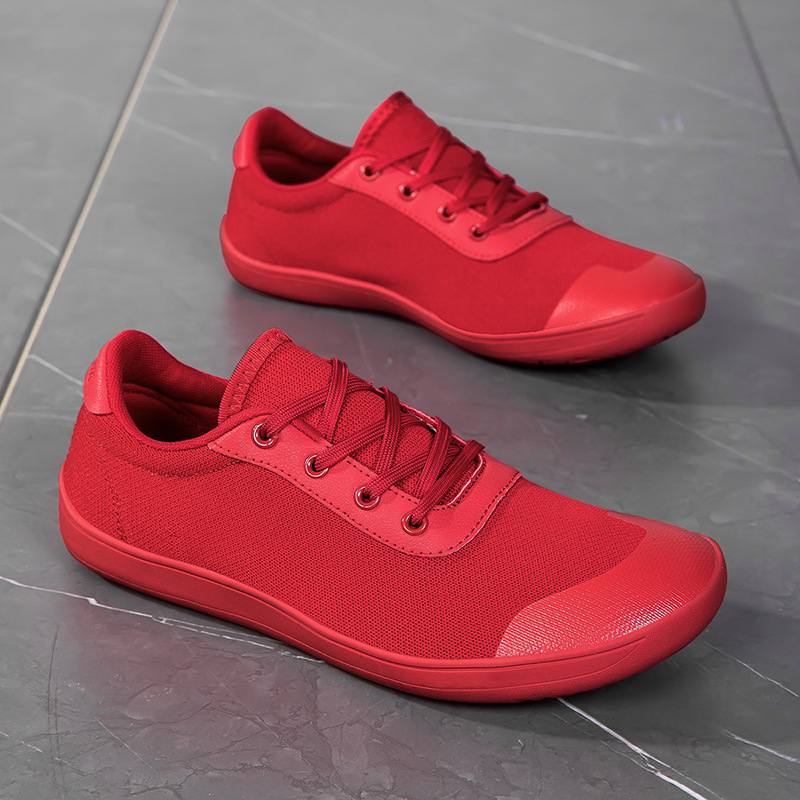 Men's Barefoot Shoes Wide Palm Casual Shoes Cross Border plus size Canvas Shoes Light Men's Mesh Shoes AliExpress Loafers