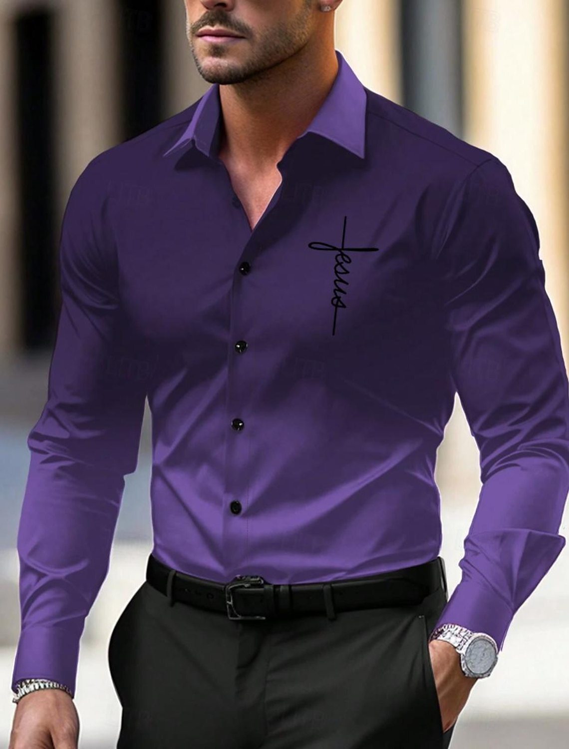 2024 nuevo estilo comercio exterior europeo y americano casual salvaje tendencia de moda color degradado camisa de manga larga para hombre MB12