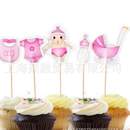 20 palillos de bebé rosa