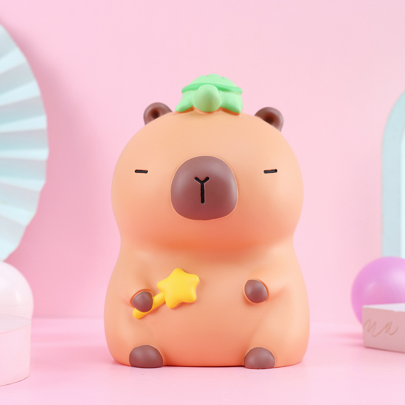 Emocional capabala alcancía vinilo durable alcancía regalo para niños decoración de escritorio entrega de una sola pieza