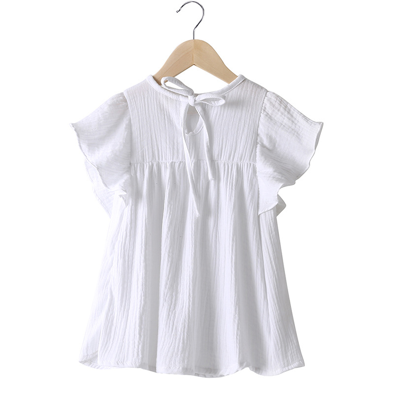 Casual Solid Color Cotton And Linen Girls Dresses display picture 11