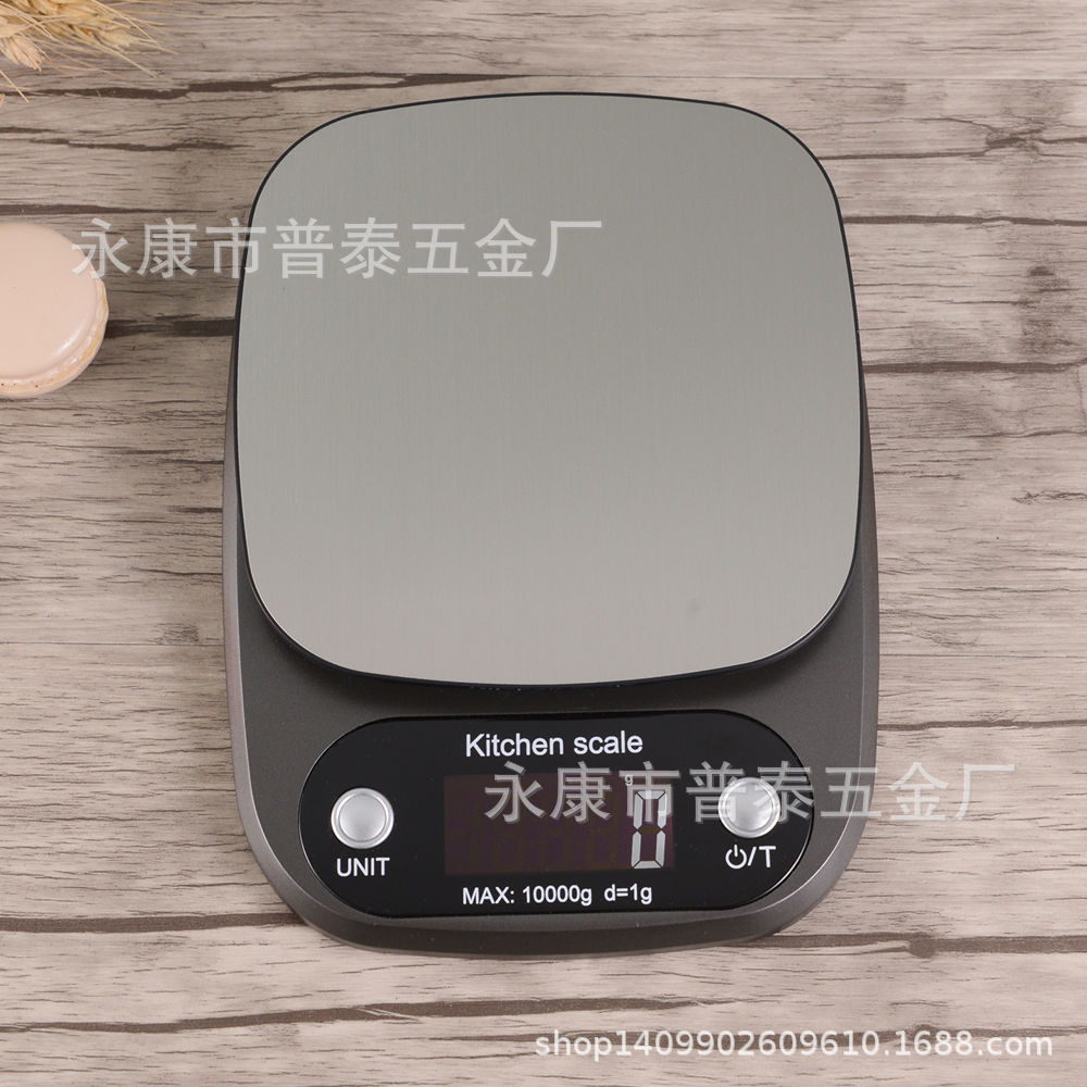 Spot venta caliente transfronteriza nueva báscula de cocina electrónica de 10KG acero inoxidable regalo electrónico cocina para el hogar gramo