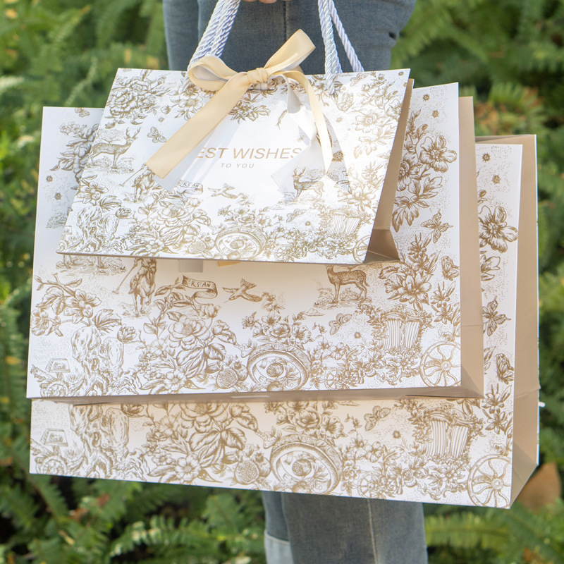 高级礼品袋手提袋纸袋现货结婚伴手礼礼袋精致元旦新年生日包装袋