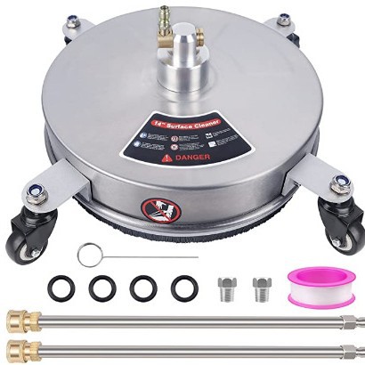 跨境专供14英寸洗地盘家用不锈钢高压清洗机市政路面表面清洁器