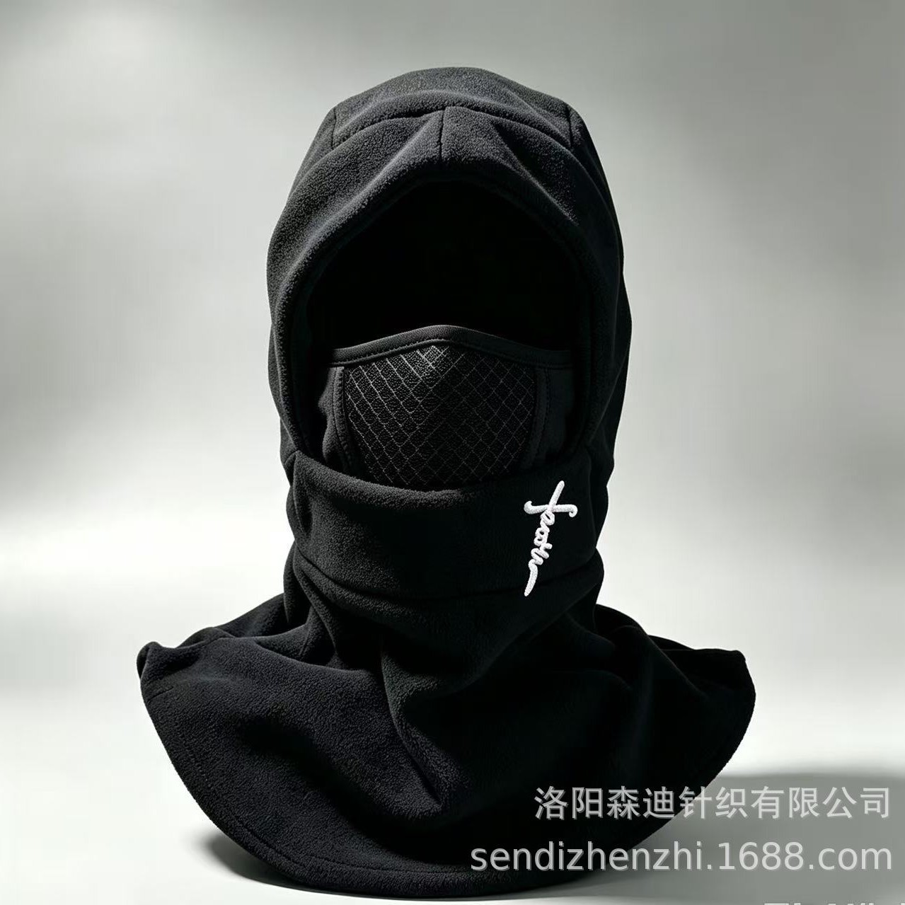 Fleece winter hat, cycling windproof ski mask, hat and neck warmer combo, outdoor sports warm beanie