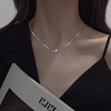 Brand universal necklace from pearl, accessories with butterfly stainless steel for elementary school students, Korean style, light luxury style