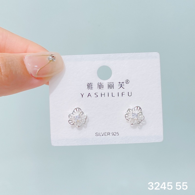 Yashilifu s925 スターリングシルバー新しい絶妙な小さなジルコン光沢のあるイヤリングシンプルで多用途の女性のイヤリング|undefined