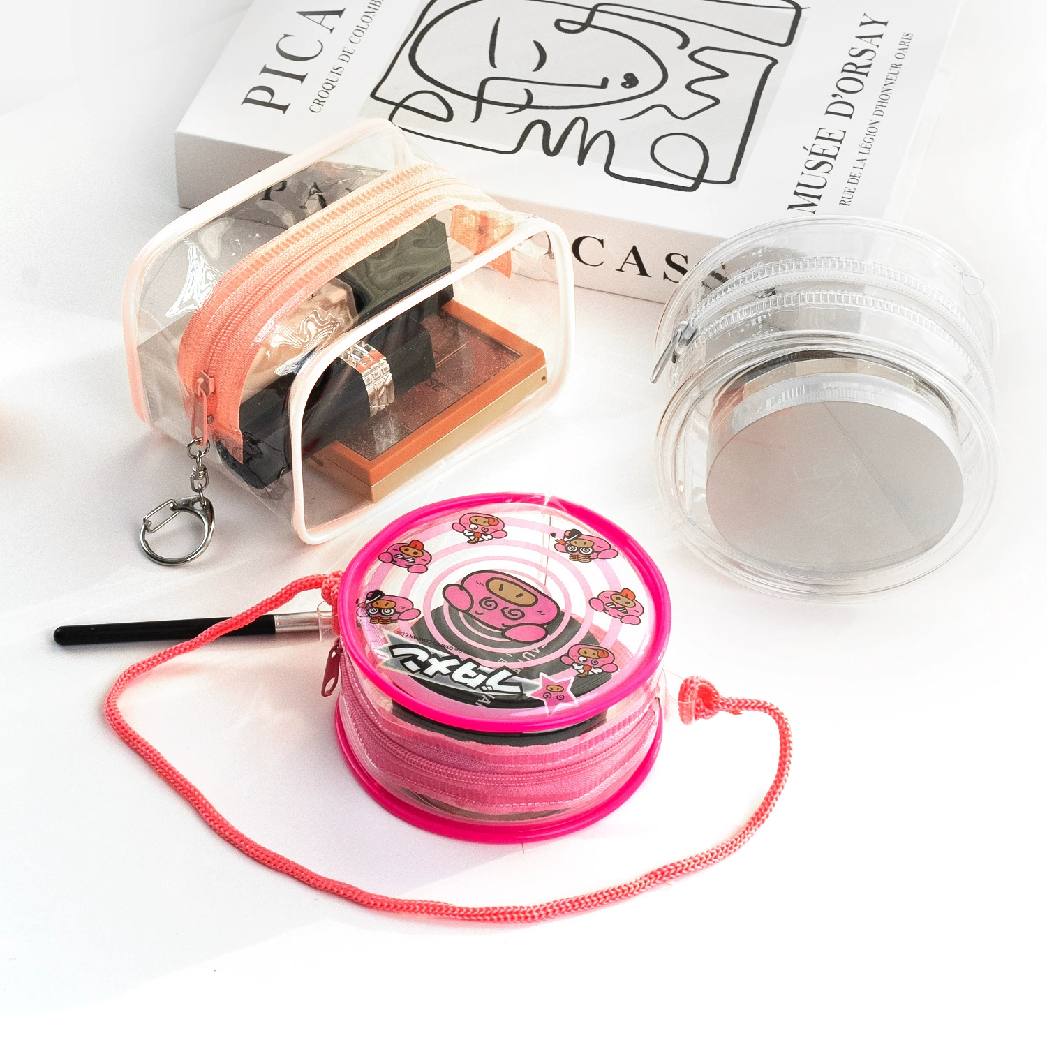 Прозрачная круглая подвесная сумка для куклы из ПВХ, слепая коробка Bubble Mart, сумка для прогулочной куклы, сумка для боли, офисный дисплей ручной работы, детский дисплей