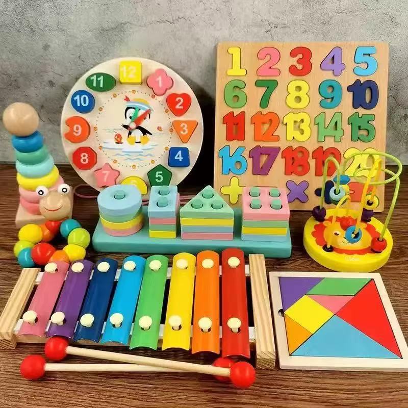 Intellectual wooden toy for training for early age for hand-eye…