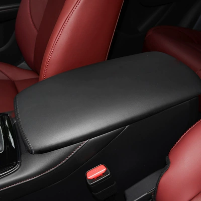 Armrest box central armrest cover cx30 - black-leather-gray-thread