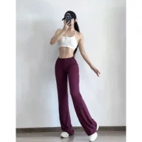 Платье Yoga одежда с молнией, брюки для отдыха, свободный прямой крой