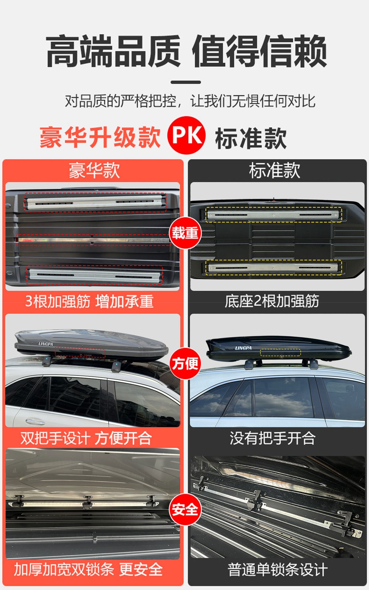 Suitable for car roof luggage box, SUV universal car roof box, luggage rack, travel box, ultra-thin and large capacity