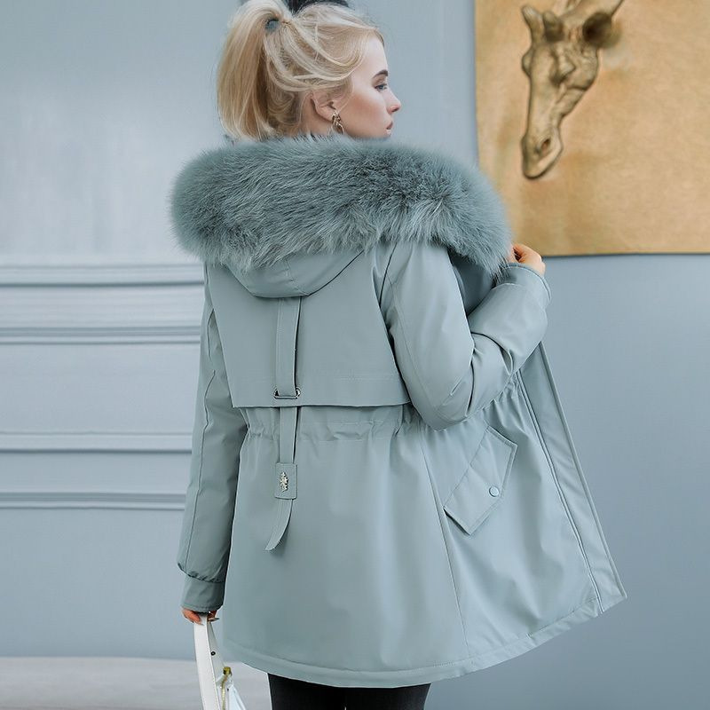 Women's Winter Coat Warm Thickened Cotton Jacket Medium Long Style_voghion.com