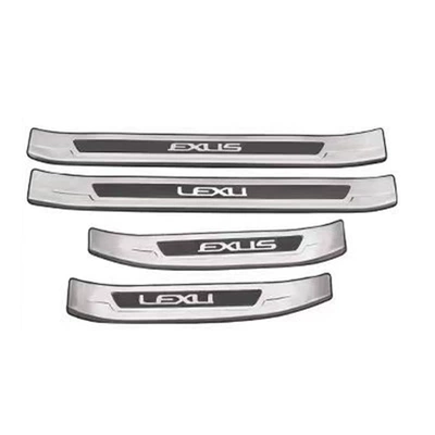 Dekorativ pedal başlıqları of Lexus Nx200/200T/300H Stainless - door-outside-4-pieces-of-outer-door-sill-strips-stainless-steel-silver-titanium-brushed-suitable-for-2014-2021-lexus-nx200200t300h
