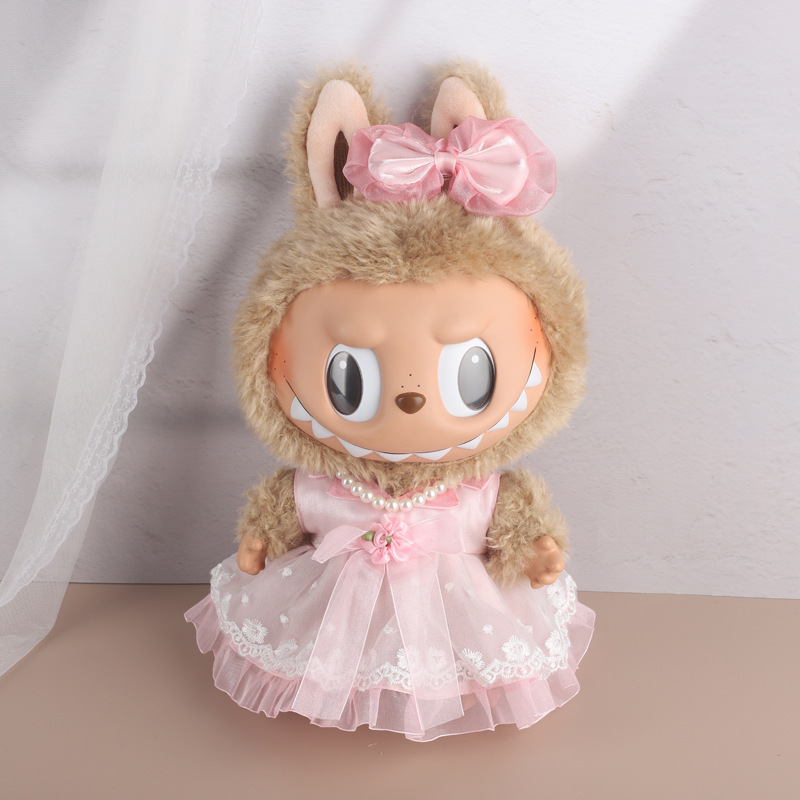 38cmラブブベビー服、ラブブぬいぐるみ服、ラブブ人形着替え、漢服スカートスーツ|undefined